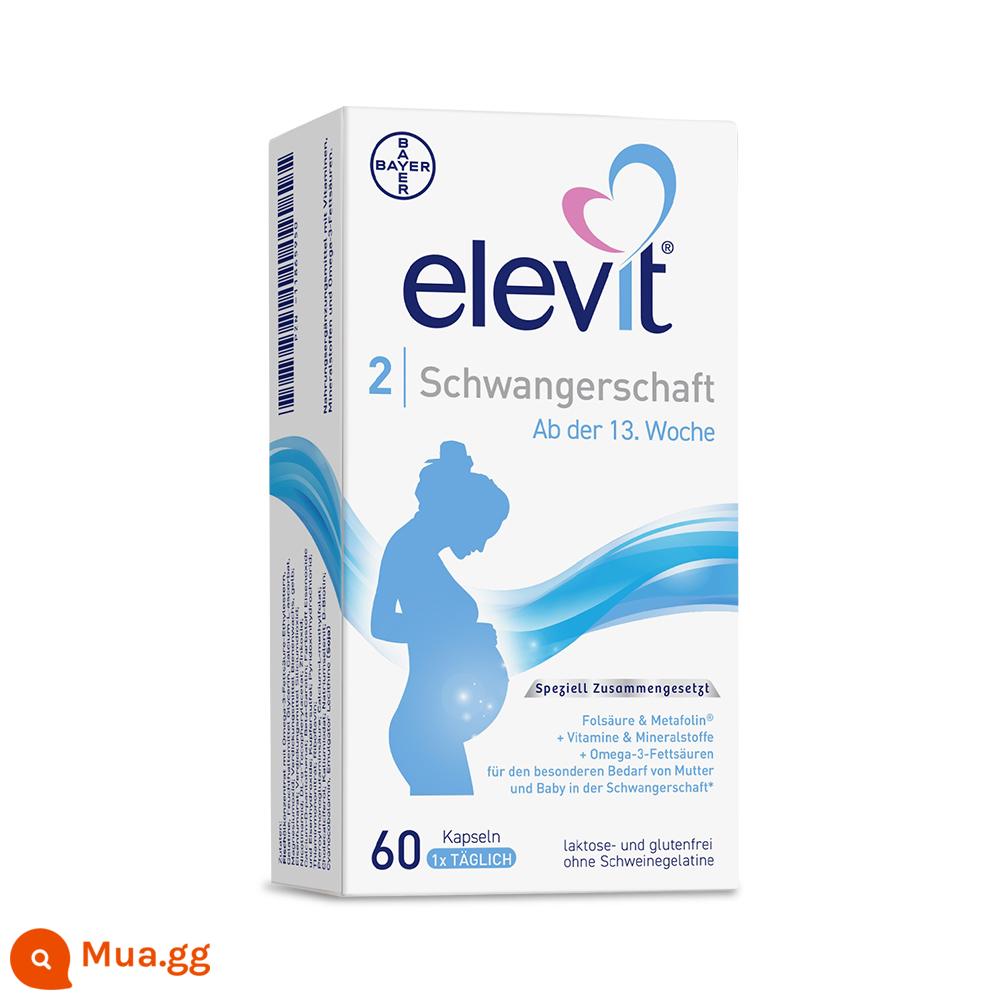 [Tự vận hành] Thuốc chuẩn bị mang thai cho nam giới Elevit, viên nang vitamin tổng hợp axit folic dành cho phụ nữ mang thai đang cho con bú - Phiên bản Đức 2 bước axit folic 60 viên (thai 13 tuần - sinh nở)