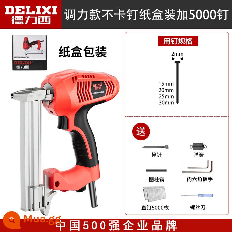 Delixi Điện Súng Bắn Đinh Gỗ F30 Súng Bắn Đinh Bằng Khí Nén Đôi Thẳng Mã Móng Lấy Súng Bắn Đinh Súng Bắn Đinh dụng Cụ Làm Rau Cau - Hộp giấy lắp 5000 đinh không bị kẹt