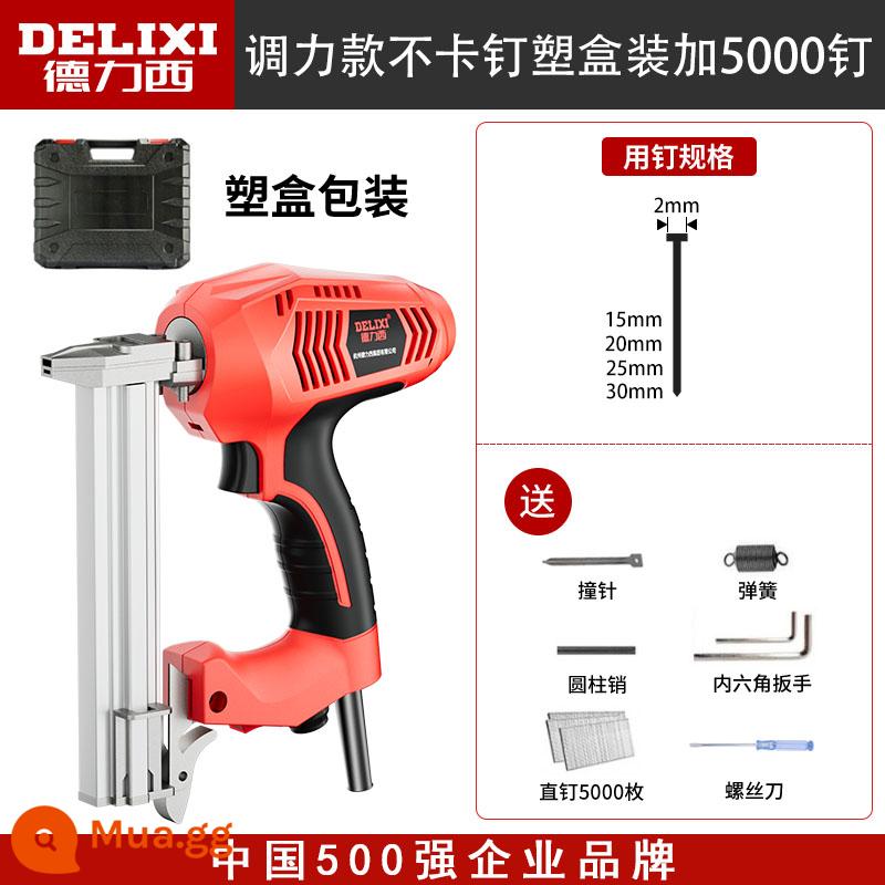 Delixi Điện Súng Bắn Đinh Gỗ F30 Súng Bắn Đinh Bằng Khí Nén Đôi Thẳng Mã Móng Lấy Súng Bắn Đinh Súng Bắn Đinh dụng Cụ Làm Rau Cau - Lắp ráp 5000 chiếc đinh vào hộp nhựa không bị kẹt đinh