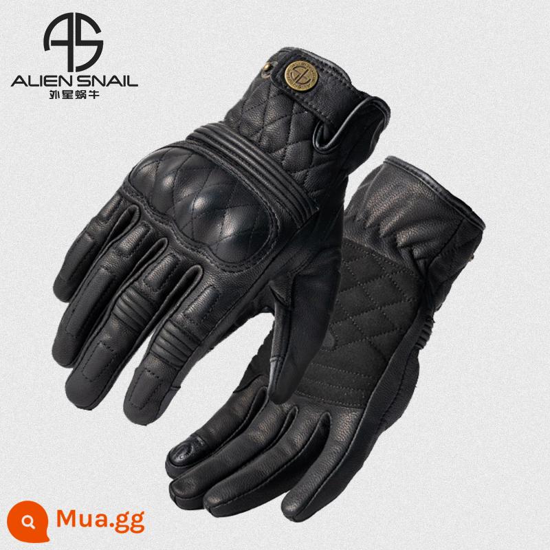 Găng tay xe máy Alien Snail V9 với màn hình cảm ứng phong cách mùa đông thiết bị cưỡi đầu máy unisex chống gió và ấm áp - đen