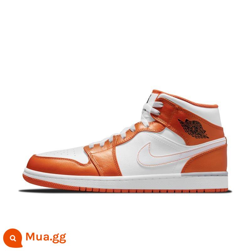 NIKE AIR JORDAN 1 MID AJ1 ống giữa nam trắng cam khóa nhỏ giày bóng rổ gãy DM3531-800 - Cam (DM3531-800)