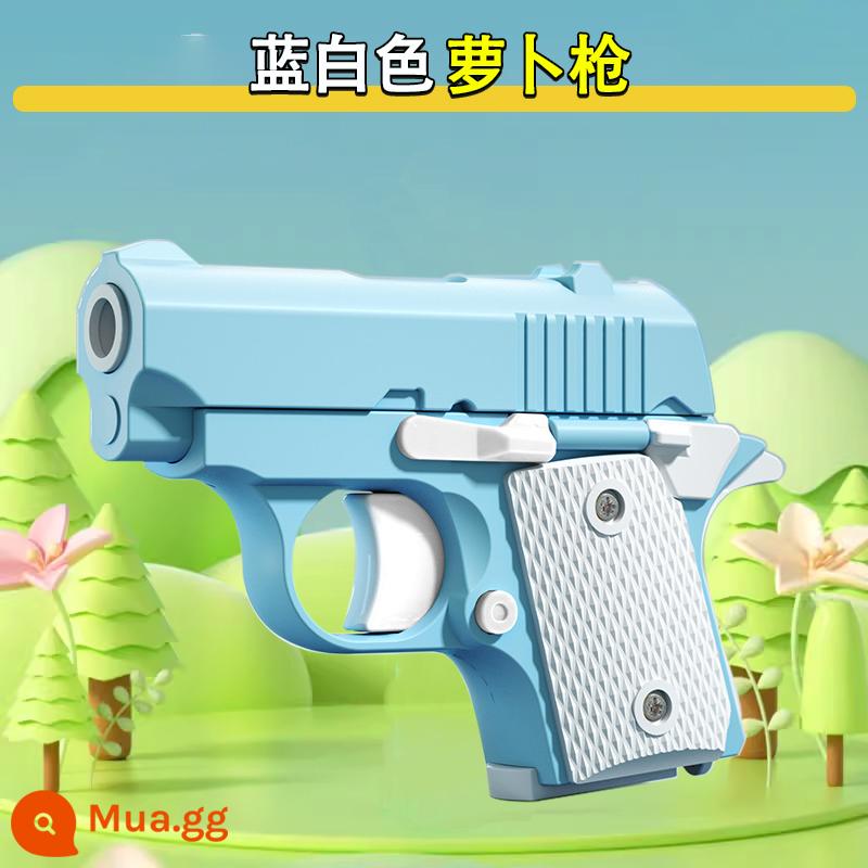 1911 Cub Cà Rốt Súng Chính Hãng Trọng Lực Cà Rốt Súng Mini 3D In Hình Súng Đồ Chơi Dao Súng Ngắn Cà Rốt Dao - [1911 Cub Carrot Gun]❤ xanh và trắng