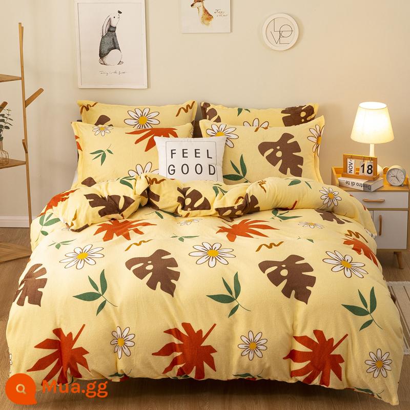 Vỏ chăn mùa đông lông cừu san hô Vỏ chăn đơn mảnh Plus nhung dày nhung 2 mặt 150x200x230 flannel vỏ chăn lõi - cúc phong