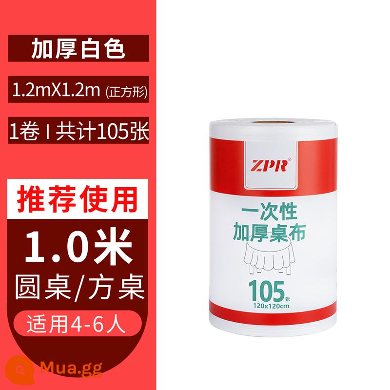 Khăn trải bàn dùng một lần hình chữ nhật tích cực khăn trải bàn tròn dày màng nhựa thương mại khăn trải bàn hộ gia đình bàn nhỏ thảm - Trắng 1,2mx1,2m Tổng cộng 105 ảnh