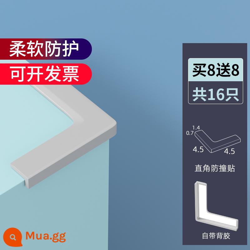 Khung ảnh hợp kim nhôm bảo vệ góc kính gương góc cửa góc nhọn bảo vệ chống va đập treo tranh gói cạnh góc chống va chạm - Mẫu màu xám, mua 8 tặng 8 [tổng cộng 16 chiếc]