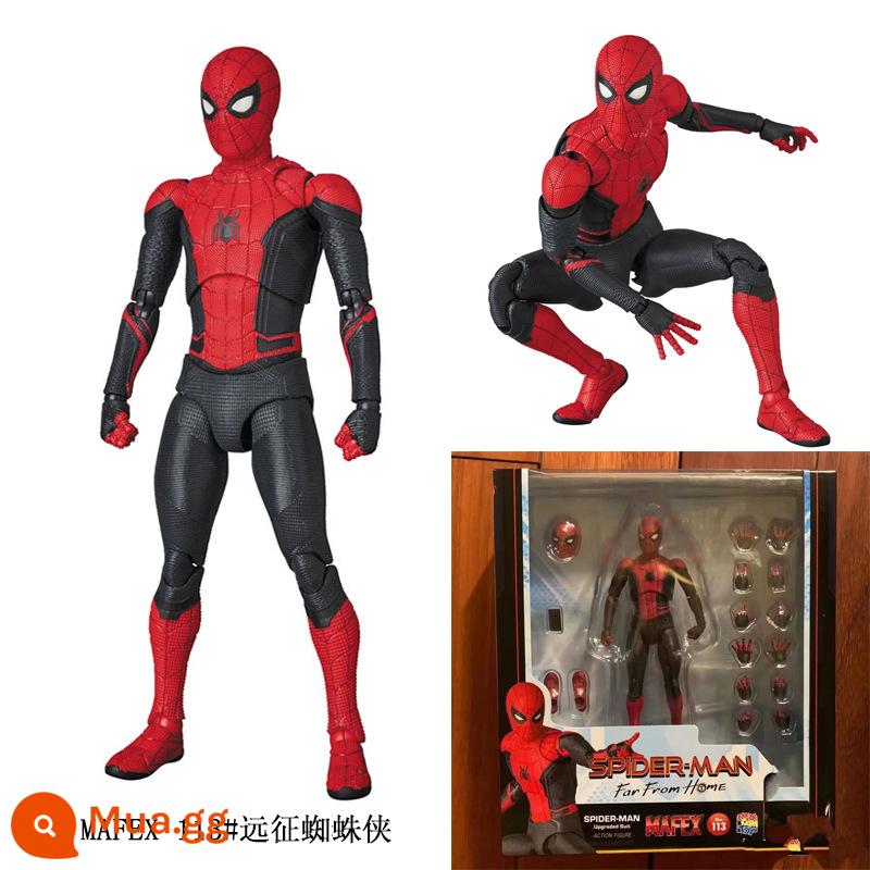 Đồ Chơi Người Nhện Phi Thường Anh Hùng Marvel Không Trở Lại Khớp Di Động SHF Bé Trai Và Trẻ Em Mẫu Búp Bê - Bộ đồ Người Nhện nâng cấp [có chân đế và cốc hút]