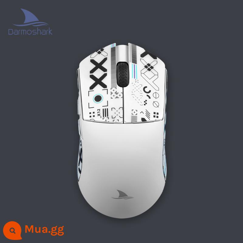 Chuột nhẹ Darmoshark M3 PAW3395 trò chơi thể thao điện tử chuột có dây không dây ba chế độ - Miếng dán chống trượt silicon trắng + trắng M3