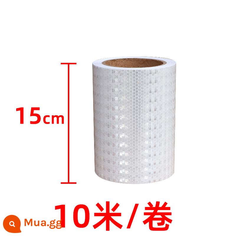 15cm đường trụ cột miếng dán phản quang an toàn giao thông dải phản quang miếng dán ban đêm miếng dán chống va chạm miếng dán cảnh báo băng phản quang - Ngôi sao sáng trắng [rộng 15cm x dài 10 mét]