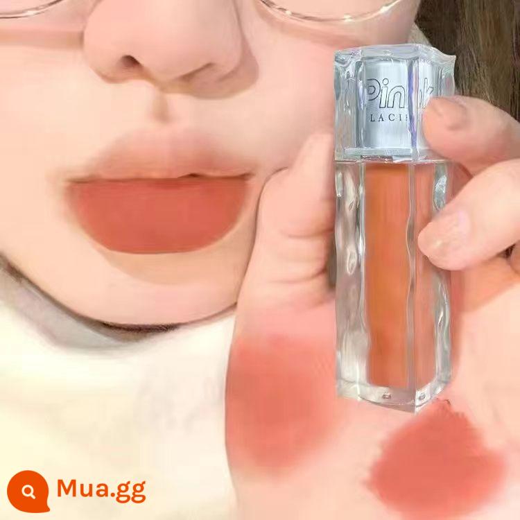 Sữa Huhu Sweet Apricot Nude Lip Clay Plain Matte Matte Lip Men Hiển thị Son môi Trắng Sinh viên Giá cả phải chăng Thương hiệu nhỏ Phụ nữ - 05#/Wall Fire Orange (làm trắng)