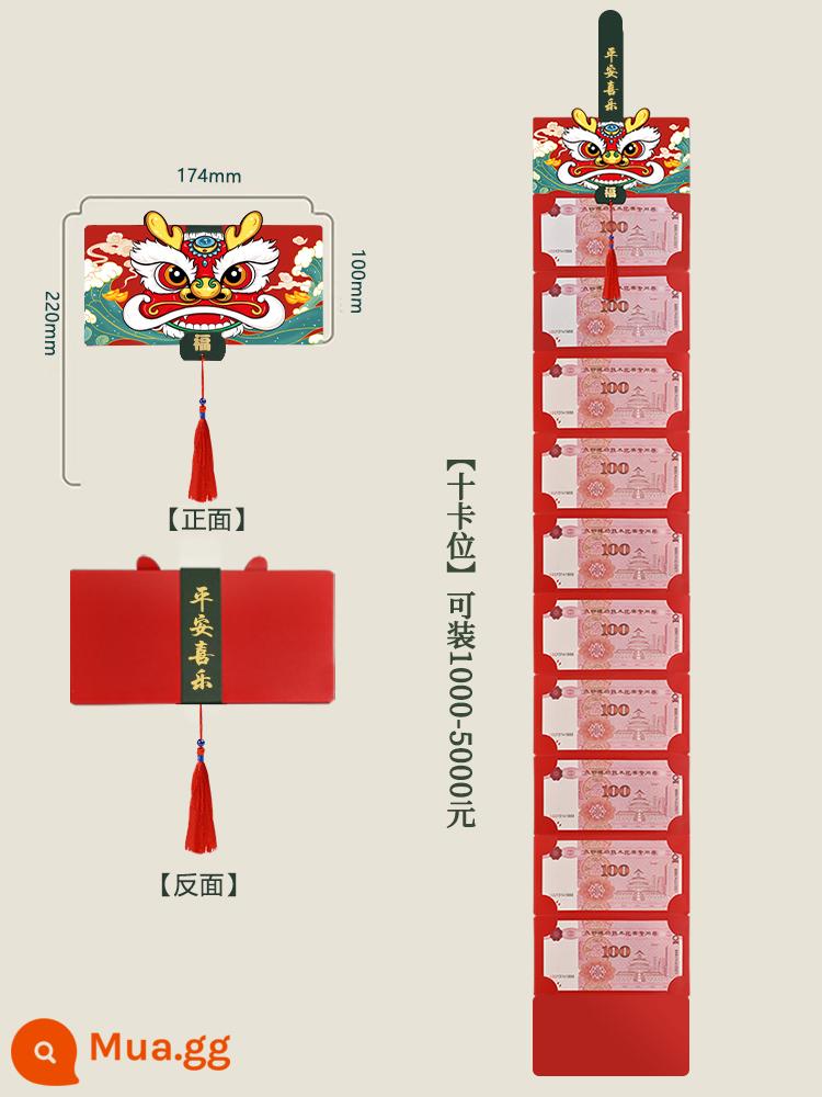Năm mới 2024 Năm con Rồng Gấp Phong bì đỏ Vị trí thẻ căng Phong bì đỏ Năm mới Internet Người nổi tiếng Cá nhân hóa Phong bì phong bì đỏ mới Sáng tạo - Chúc mừng sinh nhật-10 khe đựng thẻ