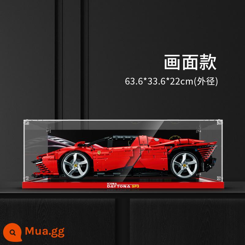 POP Lego Porsche 911 Bugatti Lamborghini Ferrari hộp hiển thị acrylic trong suốt chống bụi - Mẫu màn hình 42143 Ferrari