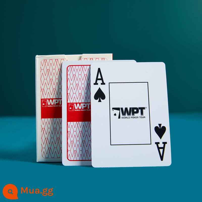 [Lựa chọn Star Poker] WPT Đồng sản xuất Texas Poker Poker không thấm nước Sản xuất thẻ mờ (WPT) - màu đỏ