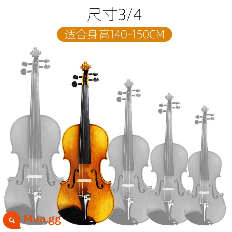 KylieSman Châu Âu chất liệu thủ công violon lớp biểu diễn nguyên chất chuyên nghiệp cấp chứng chỉ A10 thi nhạc cụ độc tấu - 3/4