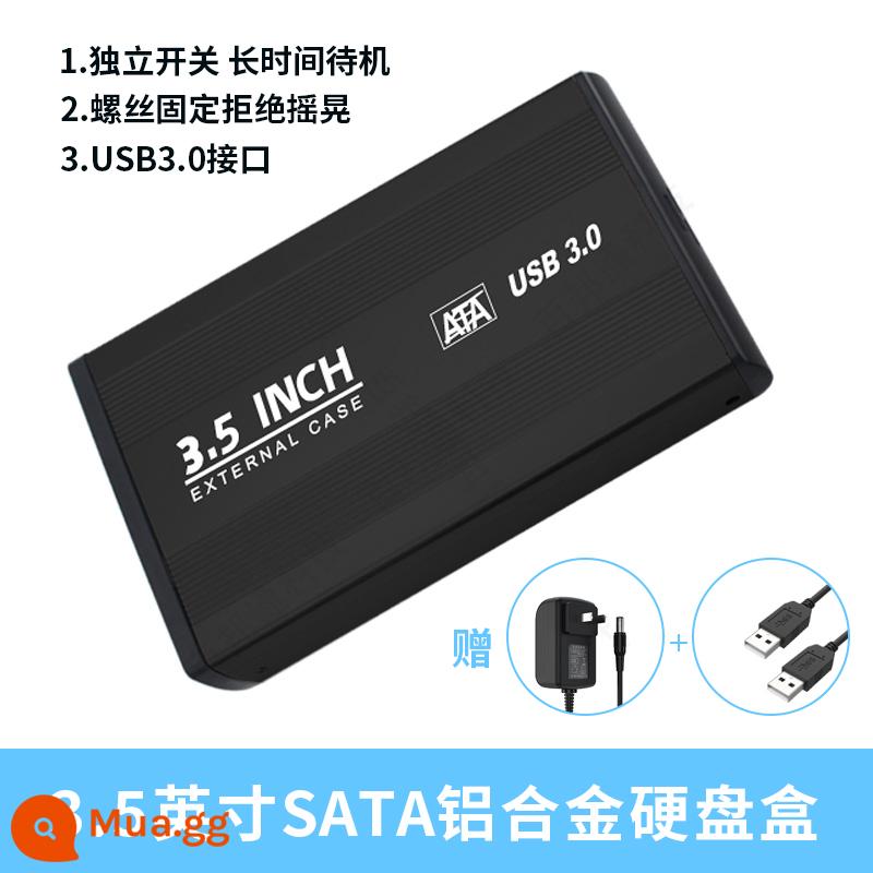 Ổ Cứng Di Động Hộp Cổng Nối Tiếp SATA Đa Năng 3.5/2.5 Inch USB3.0 Máy Tính Máy Tính Xách Tay Kết Nối Bên Ngoài - Màu xám đen