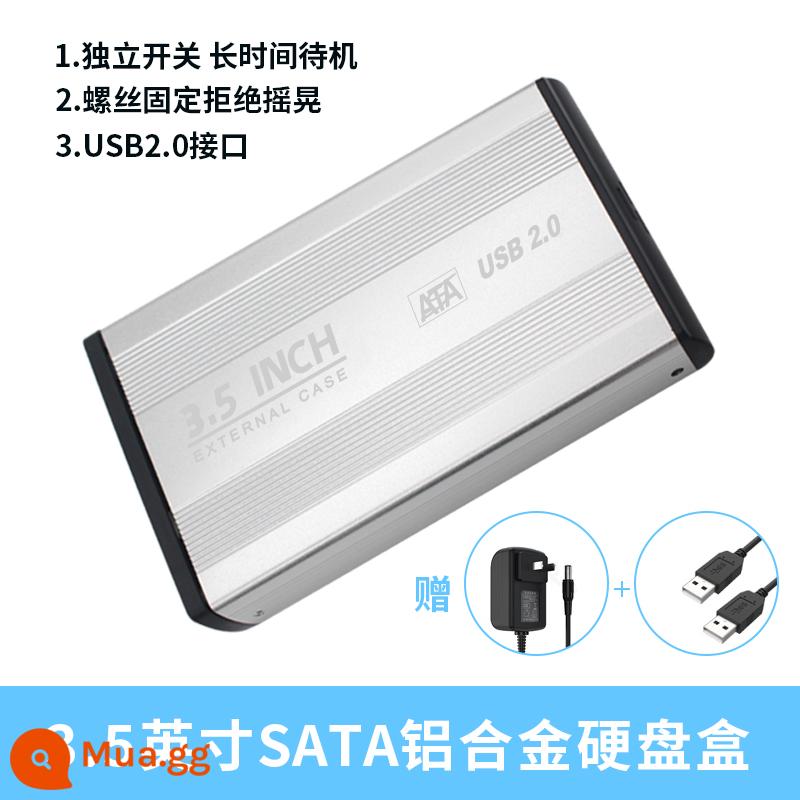 Ổ Cứng Di Động Hộp Cổng Nối Tiếp SATA Đa Năng 3.5/2.5 Inch USB3.0 Máy Tính Máy Tính Xách Tay Kết Nối Bên Ngoài - Trắng