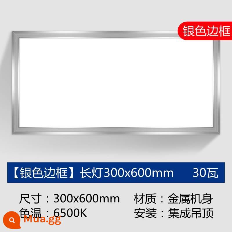 Tích hợp đèn LED âm trần Phòng bột Đèn nhôm tam giác bếp 300x300 Đèn vuông 30x60 Đèn phẳng 600x600 - Khung nhôm bạc nhẹ dài 30x60/30W