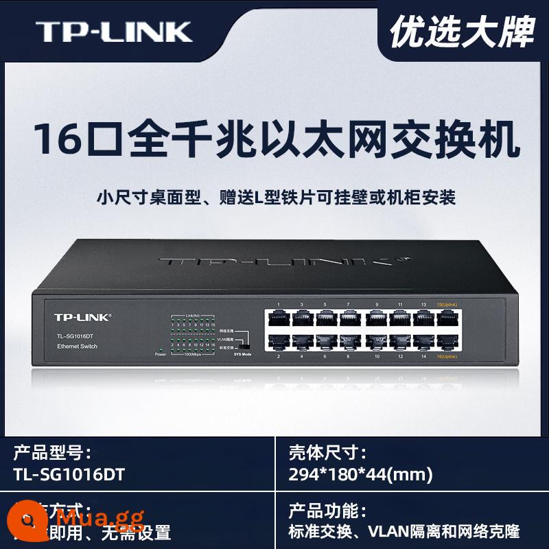 TP-Link24 Full Gigabit Quản lý đám mây Công tắc 16 lỗ TL-SG2024D doanh nghiệp Vlan tập hợp web - Switch full Gigabit 16 cổng (vỏ thép) TL-SG1016DT