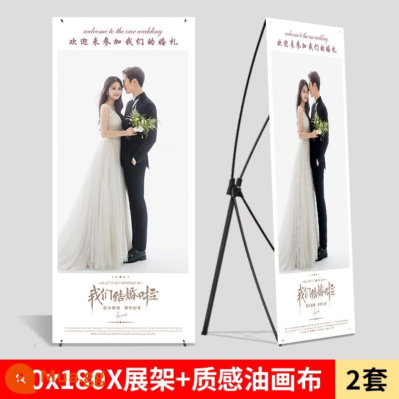 Sản xuất poster đám cưới, poster chào mừng đám cưới, quầy trưng bày cuộn theo yêu cầu, thiết kế quầy ảnh cưới khách sạn - Những điều tốt đẹp sẽ đến theo cặp-Gói combo A3-3 có giá cả phải chăng hơn