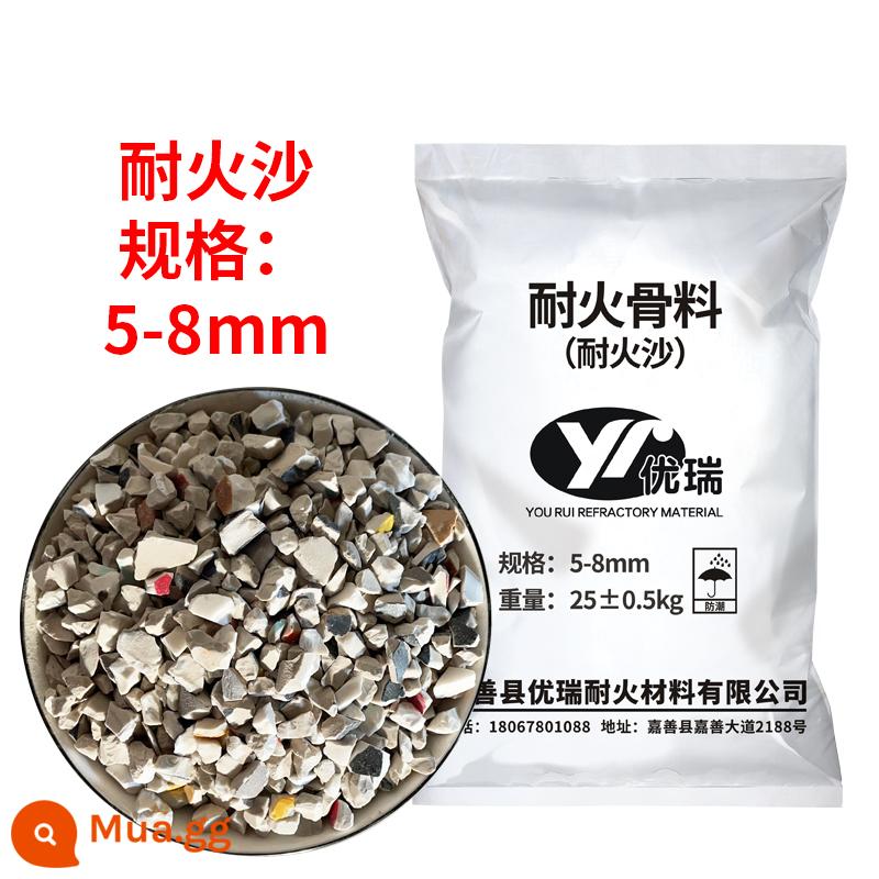 Cát chịu lửa alumin cao Xi măng aluminat A600 25kg không nứt hạt thô micropowder tổng hợp bột mịn bauxit - 5-8MM