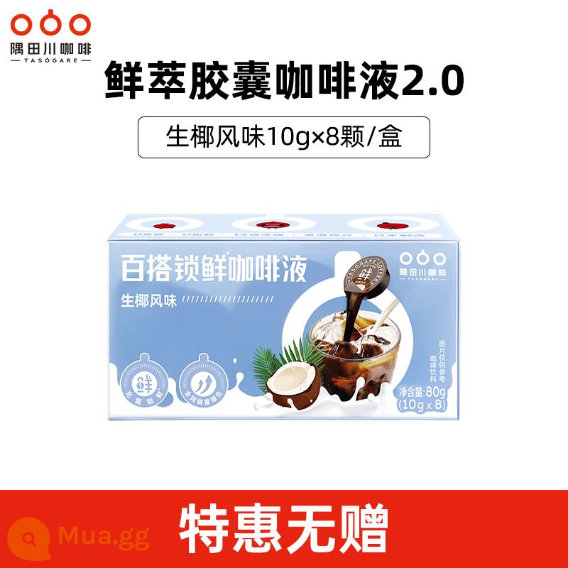 Cùng đoạn với Xiao Zhan Cà phê đen hòa tan Sumida River Espresso dạng viên nén dạng lỏng Đá Oda River - [Cô đặc 13 lần] 8 miếng dừa tươi (không tặng hộp lẻ)