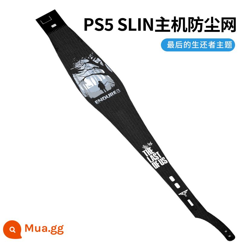 Thích hợp cho lưới chống bụi PS5slim, mẫu lưới thoáng khí, phiên bản mới của nhãn dán máy chơi game PS5 mỏng, lưới bảo vệ ở giữa, chống lông thú cưng, lưới chống tro, che bụi, phim phiên bản kỹ thuật số đầu CD, chống dấu vân tay - Bộ lọc bụi chủ đề SLIM The Last of Us Black