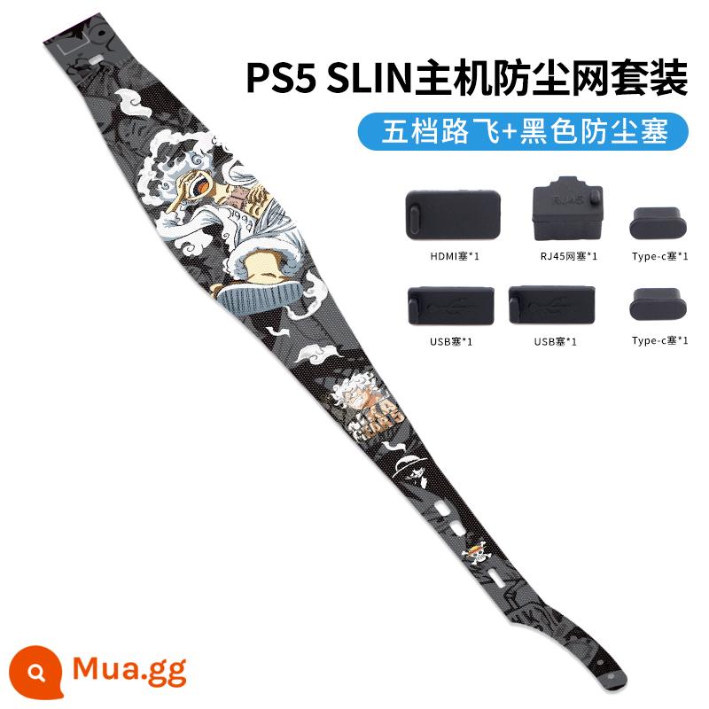 Thích hợp cho lưới chống bụi PS5slim, mẫu lưới thoáng khí, phiên bản mới của nhãn dán máy chơi game PS5 mỏng, lưới bảo vệ ở giữa, chống lông thú cưng, lưới chống tro, che bụi, phim phiên bản kỹ thuật số đầu CD, chống dấu vân tay - Lưới chống bụi chủ đề SLIM Rufu + phích cắm chống bụi