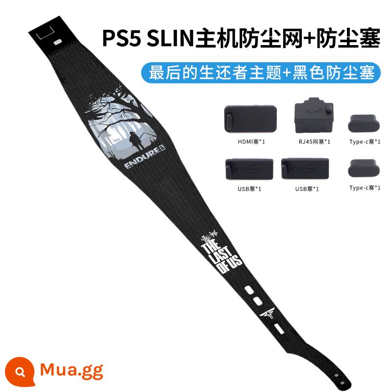 Thích hợp cho lưới chống bụi PS5slim, mẫu lưới thoáng khí, phiên bản mới của nhãn dán máy chơi game PS5 mỏng, lưới bảo vệ ở giữa, chống lông thú cưng, lưới chống tro, che bụi, phim phiên bản kỹ thuật số đầu CD, chống dấu vân tay - Lưới chống bụi chủ đề SLIM The Last of Us + Phích cắm chống bụi