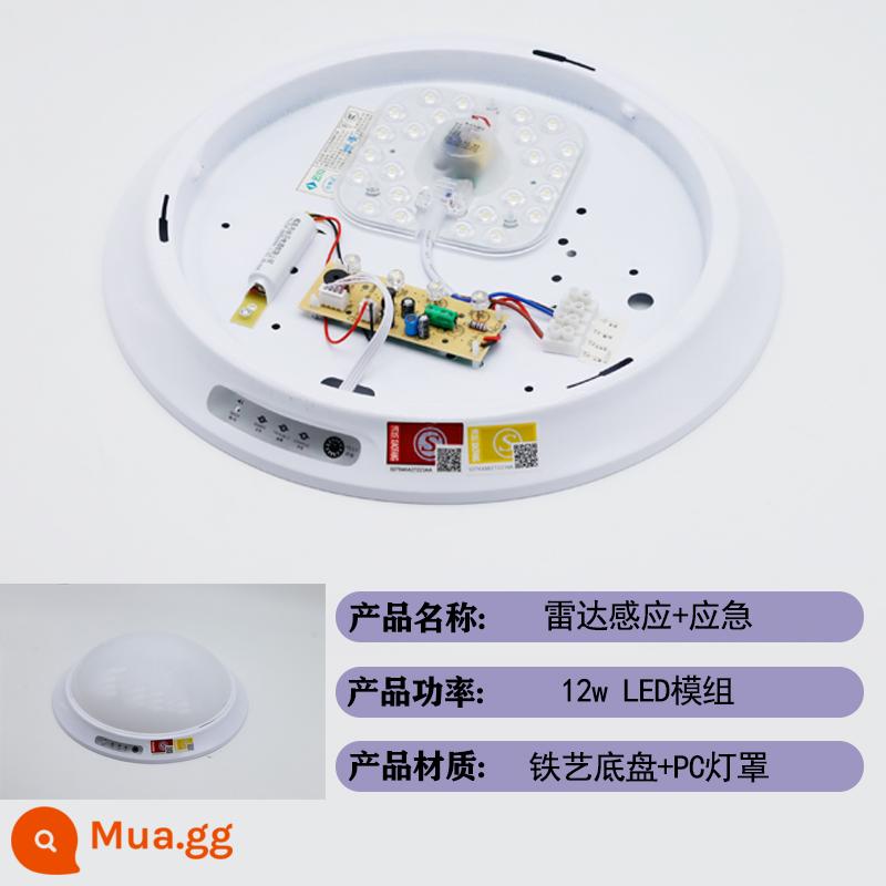 Tiêu Chuẩn Quốc Gia Mới Lửa Khẩn Cấp Đèn LED Âm Trần Cơ Thể Con Người Cảm Ứng Radar Điều Khiển Âm Thanh Cầu Thang Kênh Chiếu Sáng Đèn Cảm Ứng - Mô-đun LED-12w cảm biến radar khẩn cấp