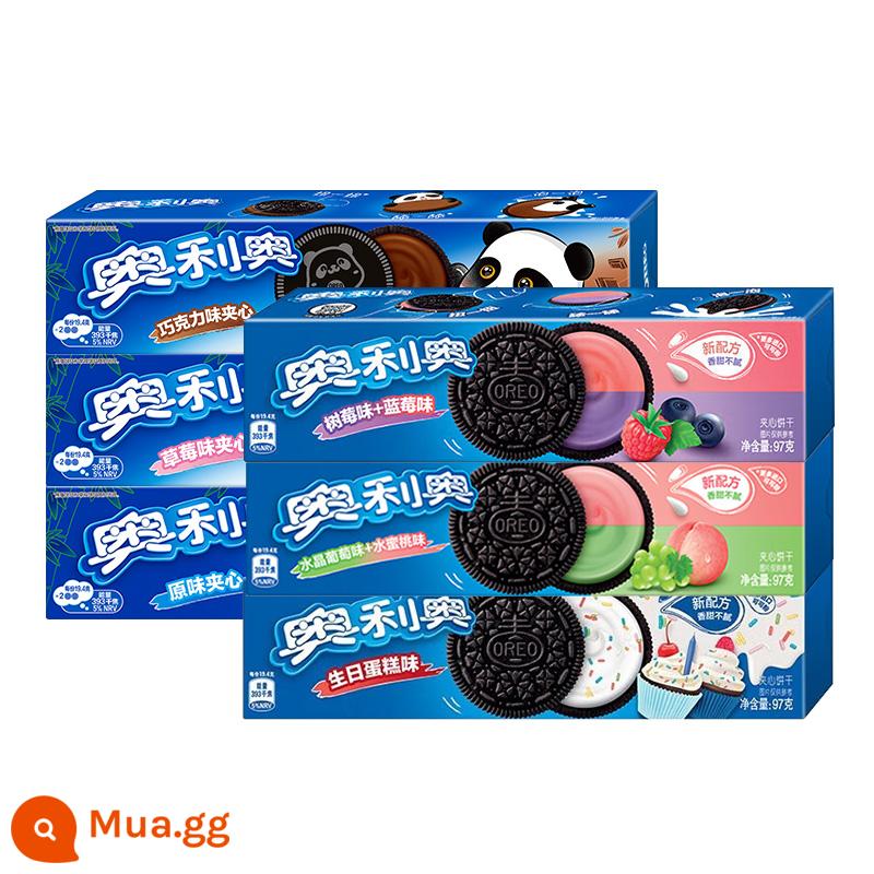 Oreo Original Socola Mỏng Giòn Nhẹ Bánh Sandwich Kem Hoa Anh Đào 97g Bánh Sandwich - [Tổng cộng 6 hộp/giá trị lớn] việt quất/nho/bánh ngọt/nguyên bản/dâu tây/sô cô la