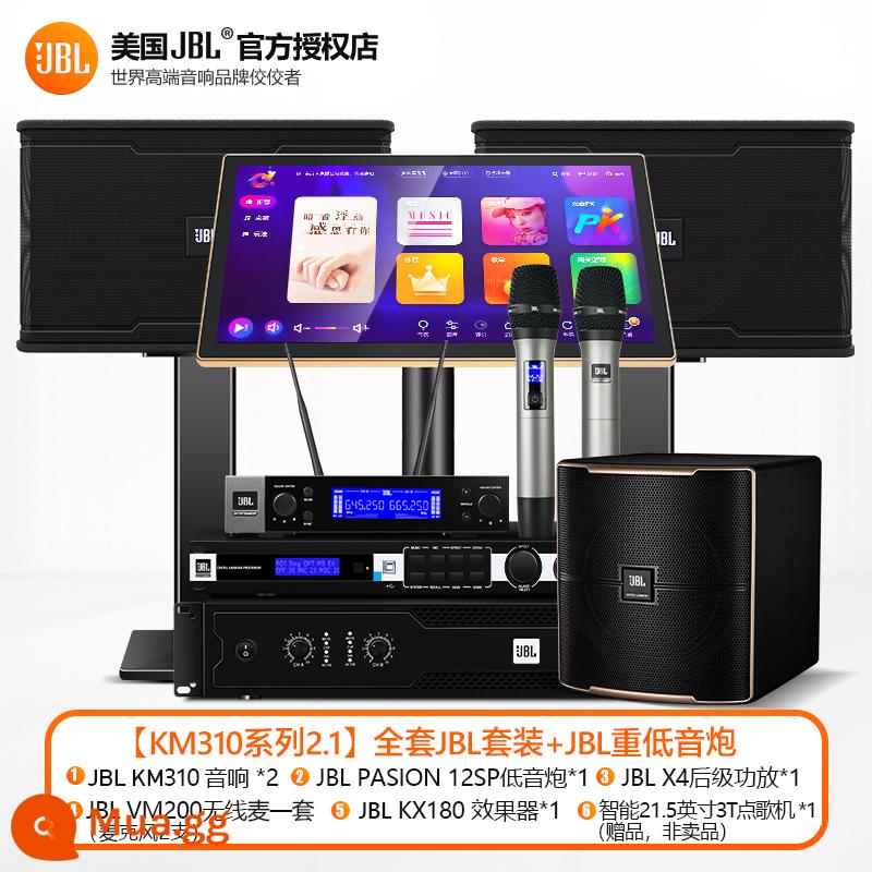 JBL Chính Hãng Chính Hãng Home KTV Bộ Âm Thanh Rạp Hát Tại Nhà Máy Hát Karaoke Karaoke Chuyên Nghiệp Trọn Bộ - [KM310 Series 2.1] Bộ 2 loa JBL trọn bộ + loa siêu trầm JBL