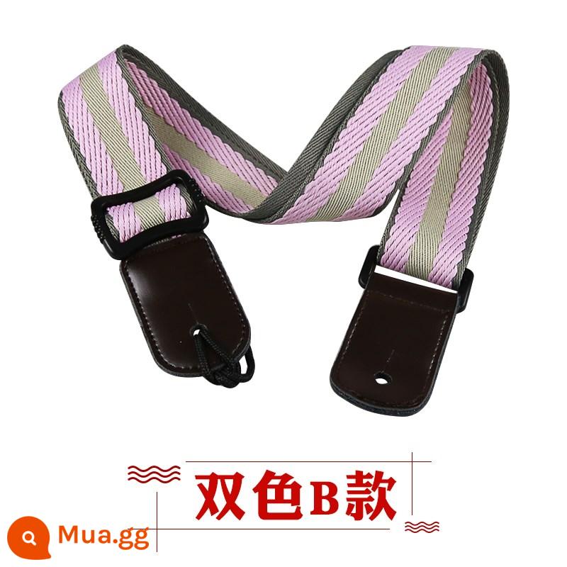 Sinh Viên Đàn Ukulele Bé Túi Xiên Dây Đeo Vai Đàn Guitar Nhỏ Cotton Trẻ Em Dây Gửi Đuôi Móng Đàn Ukulele Phụ Kiện - Mẫu B hai màu (có chốt đuôi + dây)