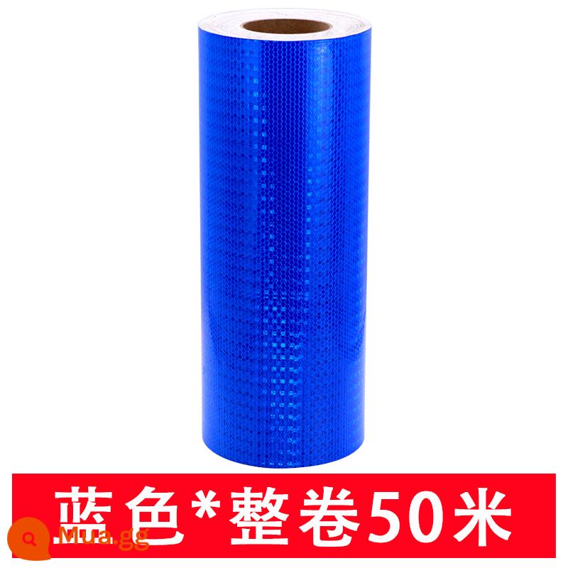 40cm ban đêm miếng dán phản quang dạ quang nổi bật giao thông đường bộ băng cảnh báo chống va chạm nhãn dán logo lưới phản quang phim - Ngôi Sao Sáng-Xanh-40cm*50m