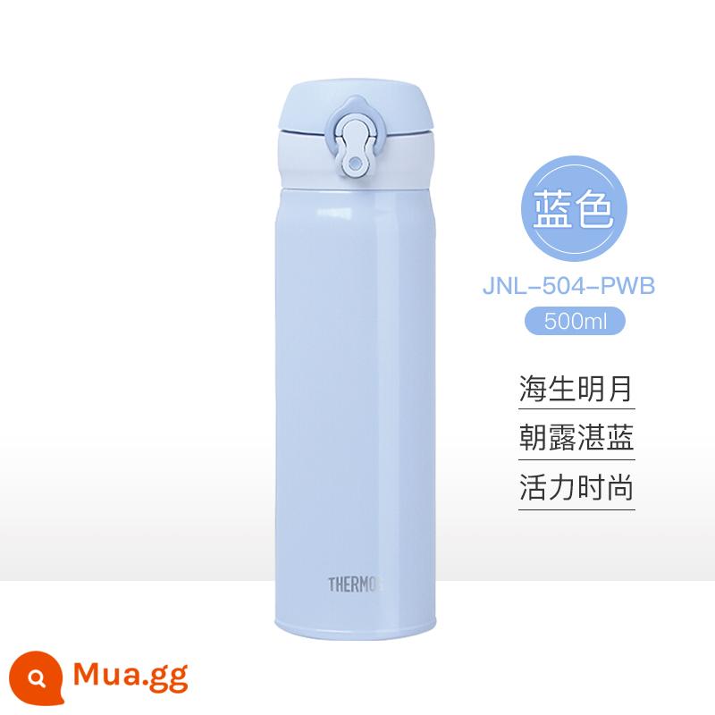 [Tự vận hành] Bình giữ nhiệt di động bằng thép không gỉ THERMOS Thermos Di động đơn giản Cách nhiệt lâu dài 500ml - JNL-504 màu xanh