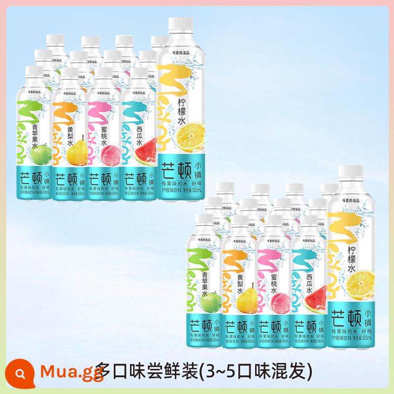 Jinmailang Manton Township 500ml*12 chai nước chanh táo xanh đào hương vị dưa hấu ít đường uống nguyên hộp - Hương tổng hợp 500ml x 24 chai