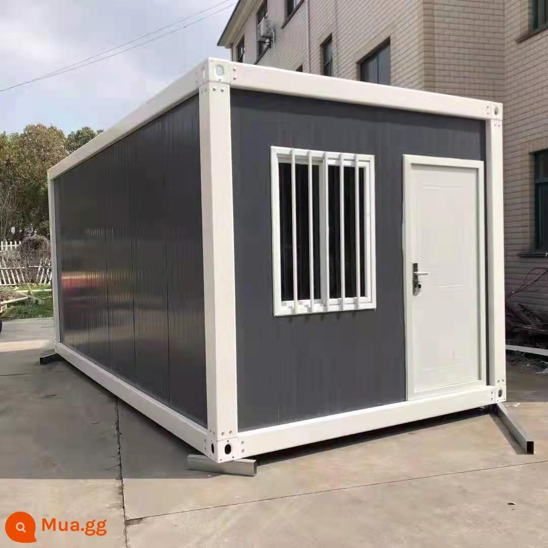 Nhà di động container công trường xây dựng ngoài trời ký túc xá văn phòng tạm thời lắp ráp cư dân nhà tiền chế cabin cách ly - xám