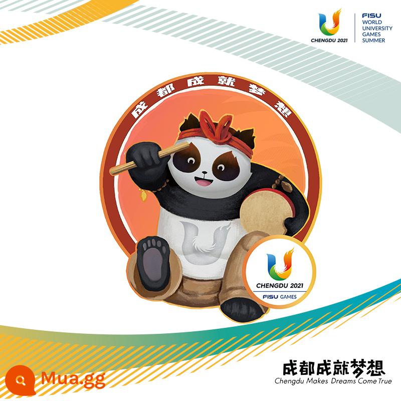 [Pre-sale] Thành Đô Universiade Rongbao Mascot Panda Wenchuang Dán tủ lạnh Quà tặng lưu niệm - Nam châm tủ lạnh loại F_Rap Rongbao