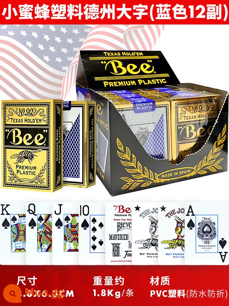 Little bee poker American bee poker cầu trứng 92 trò chơi baccarat cao cấp Texas Công viên đặc biệt - 12 cặp ký tự Texas bằng nhựa rộng màu xanh