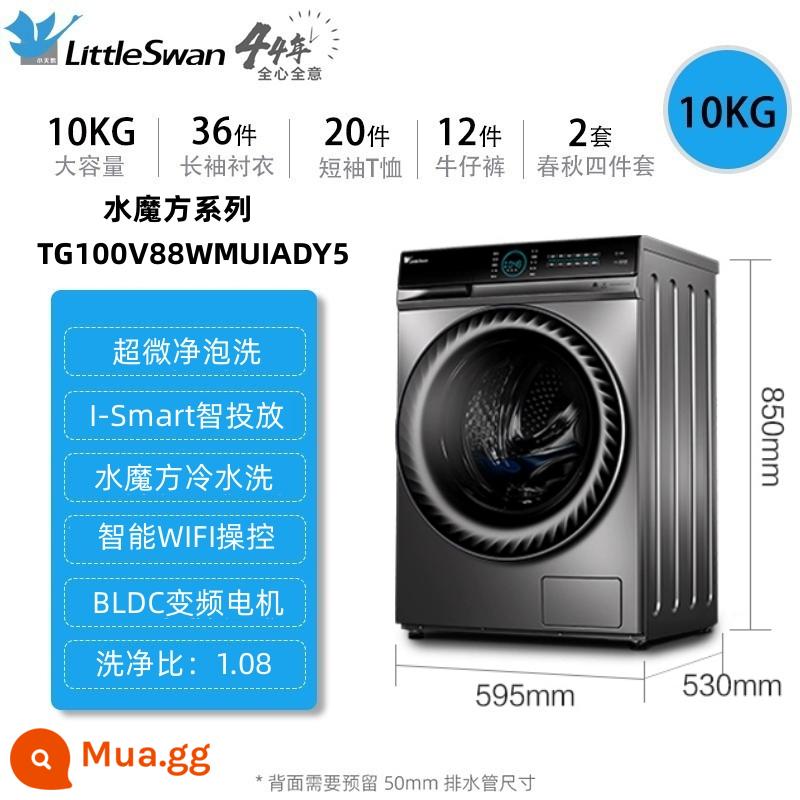 Máy giặt lồng giặt Little Swan hoàn toàn tự động 10kg 12kg chuyển đổi tần số hộ gia đình công suất lớn hạng nhất cửa hàng chính thức hàng đầu - Khối nước 10kg/làm sạch bong bóng siêu nhỏ/tiêm thông minh/khử trùng ion bạc nano/tỷ lệ làm sạch cao 1,08