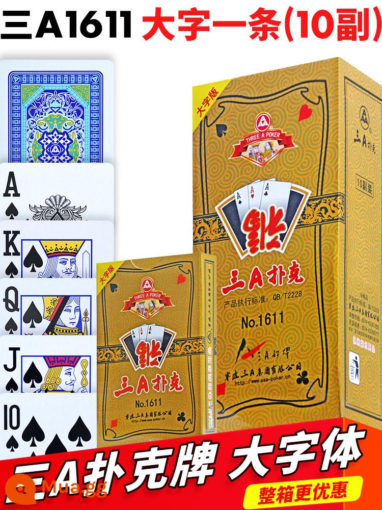 3a poker dày và cứng poker dành cho người lớn poker chính hãng bán buôn Doudizhu sáng tạo thẻ chơi nhân vật lớn 10 đôi - Ba A1611 10 cặp (chữ lớn)