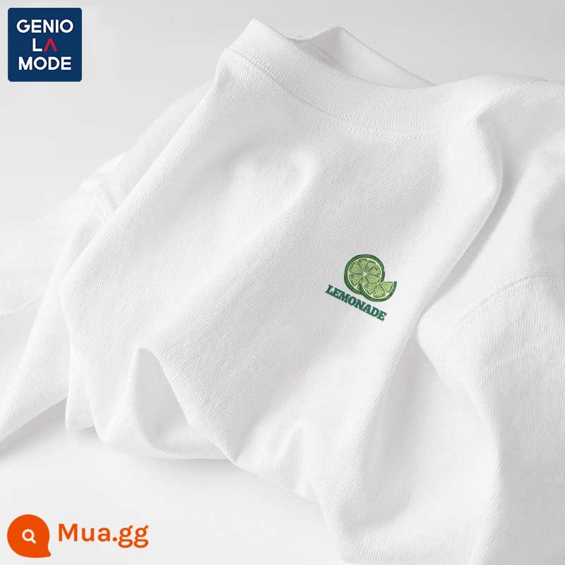 Semir Group GENIOLAMODE Áo sơ mi nhiều tầng bên trong phong cách Nhật Bản nam xuân thu nguyên chất cotton trắng dài tay nam - [kiểu dáng ngắn tay] Trắng (logo ngực quả chanh)