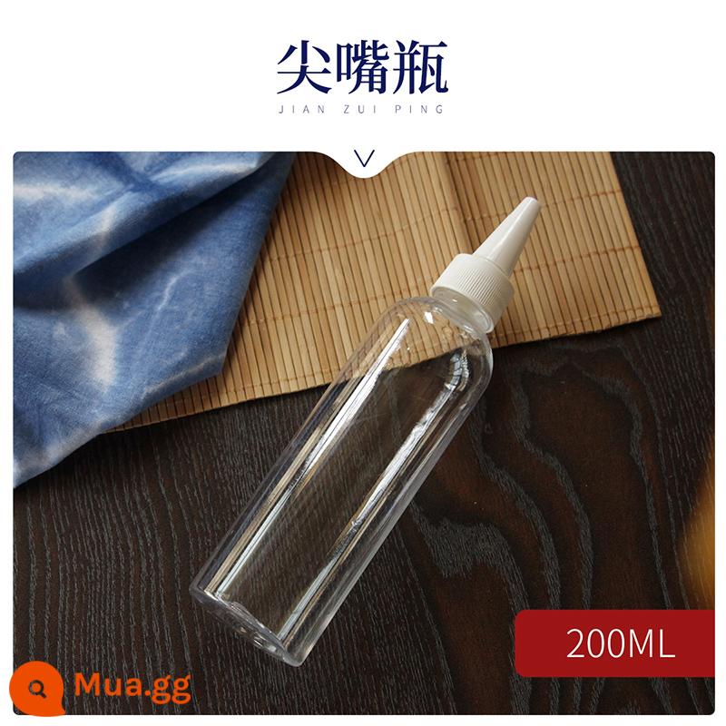 Tie-nhuộm handmade DIY dụng cụ miệng nhọn chai may vá ban nhạc cao su thêu kéo dài mô hình phiên bản khối gỗ que kem nhuộm vật liệu gói - Chai miệng nhọn [200ml]