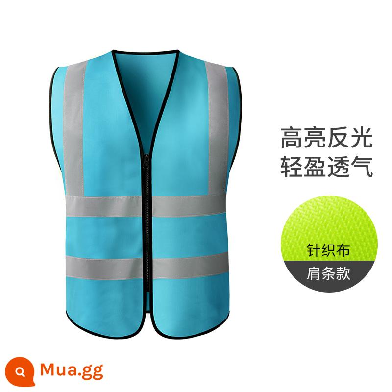 Aoyou áo phản quang an toàn công trường xây dựng vest công nhân vệ sinh giao thông quần áo huỳnh quang in lưới - bốn bầu trời xanh