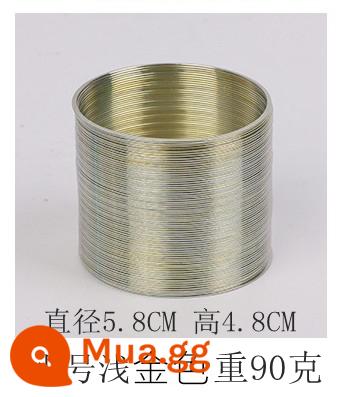 Đàn hồi kéo dài kim loại vòng tròn lò xo thông minh ma rồng Slinky Circle giải nén trẻ em Đồ chơi trẻ em cổ điển hoài cổ số lượng lớn - Kim loại nhỏ màu vàng nhạt đường kính 5,8 cao 4,8CM