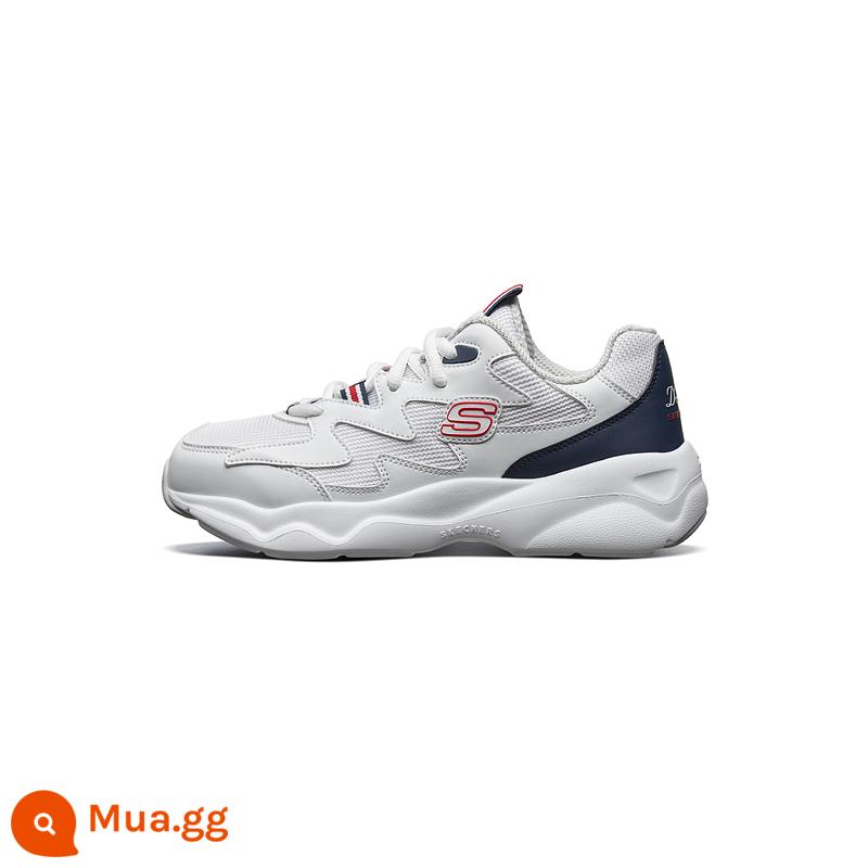 SKECHERS cửa hàng chính thức nữ đế dày màu trắng giày đệm thể thao giày chạy bộ retro bố giày - trắng/xanh/WBLR