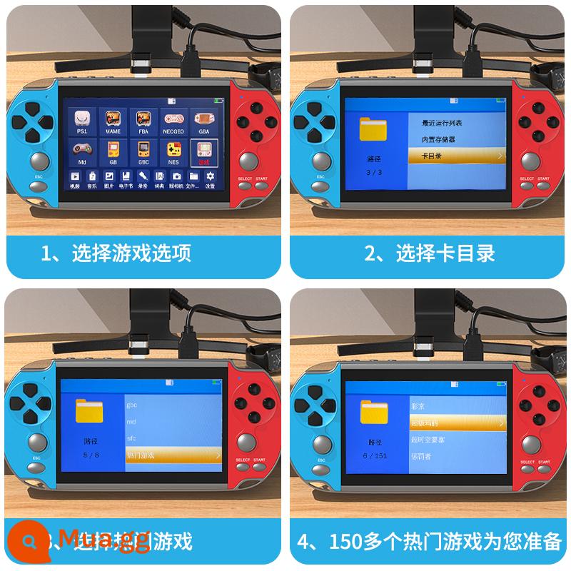 Qianpei Palm Game Machine Handheld PSP Home TV địa phương Shijia MD Arcade Double Wireless Tay cầm 2022 FC Super Mario MP5 Soul Dou Luo GBA Pokémon PS1 mới - Chuẩn bị kỹ càng 150 thư mục danh sách game hàng đầu được người chơi tìm kiếm