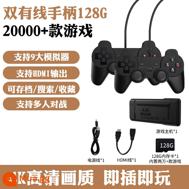 Máy chơi game gia đình Qianpei K9 với TV arcade cần điều khiển tay cầm không dây hai người Máy tính để bàn nhỏ bốn người Super Mario 2022 thẻ trẻ em FC mới máy màu đỏ và trắng Hộp trò chơi Pandora - K9 128G [Bộ điều khiển có dây kép] Trận chiến hai người chơi Hơn 20000 trò chơi