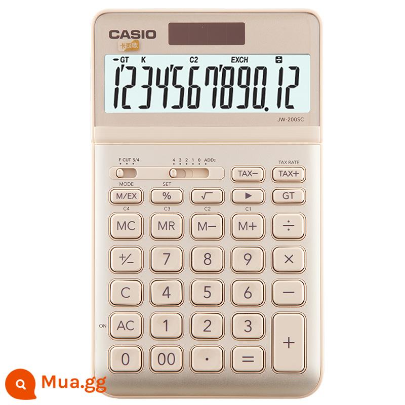 máy tính casio/CASIOJW-200SC máy tính công sở thời trang công sở hàng ngày dễ thương dành cho sinh viên đại học - Vàng viền JW-200GD