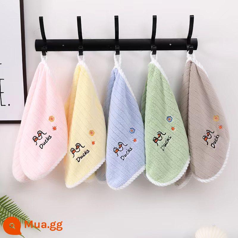 Khăn tắm trẻ em, nam nữ, tắm em bé, nhung san hô, mềm mại và thấm hút tốt hơn cotton nguyên chất, khăn lớn gia dụng người lớn - Vịt Happy (1 gói) màu ngẫu nhiên