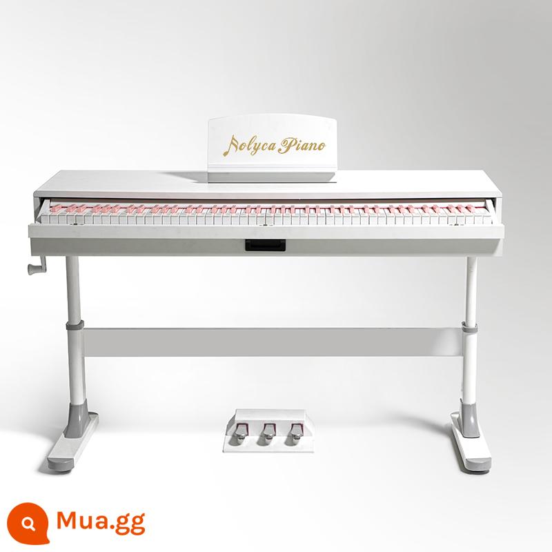 Đàn piano điện tử ngăn kéo ROLYCA RC10 Tủ đựng búa 88 phím có thể nâng lên Đàn piano kỹ thuật số loại ngăn kéo ROLYCA - Chìa khóa màu hồng (có thể nâng lên)