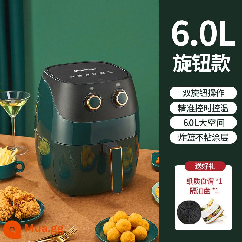 Changhong Air Fried Pot 2022 Hộ gia đình MỚI -CAPInity Thông minh giám sát thông minh - 6L Xanh Đậm [Mẫu Cơ]